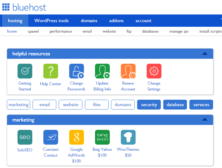 Bluehost Cpanel