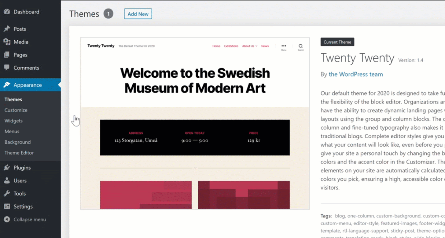 Wordpress Upload Theme