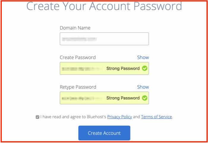Bluehost Setup A Password