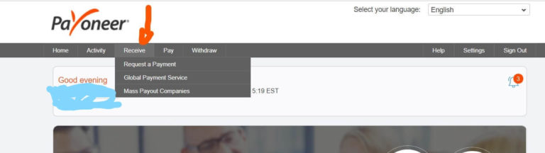 Payoneer receive