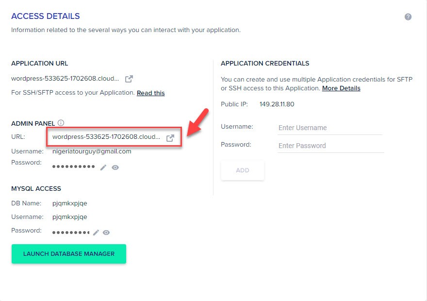 Cloudways Dashboard