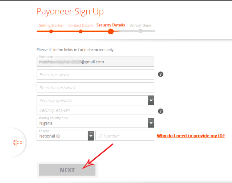 Payoneer Signup 3