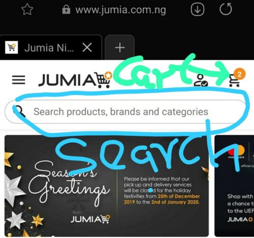 Jumia Search And Cart