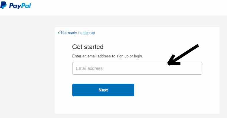 Paypal Enter Email Address
