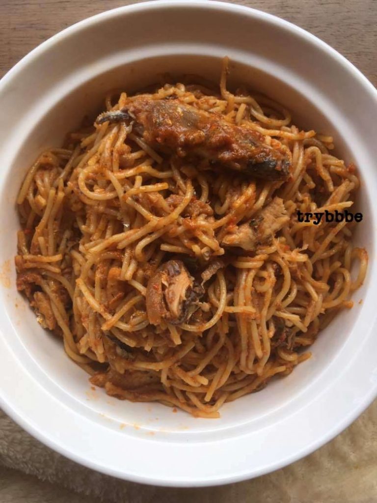 Sardine Jollof Spaghetti Aidthestudent