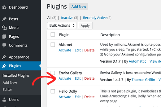 Activate Plugins