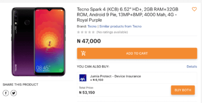 add jumia to cart