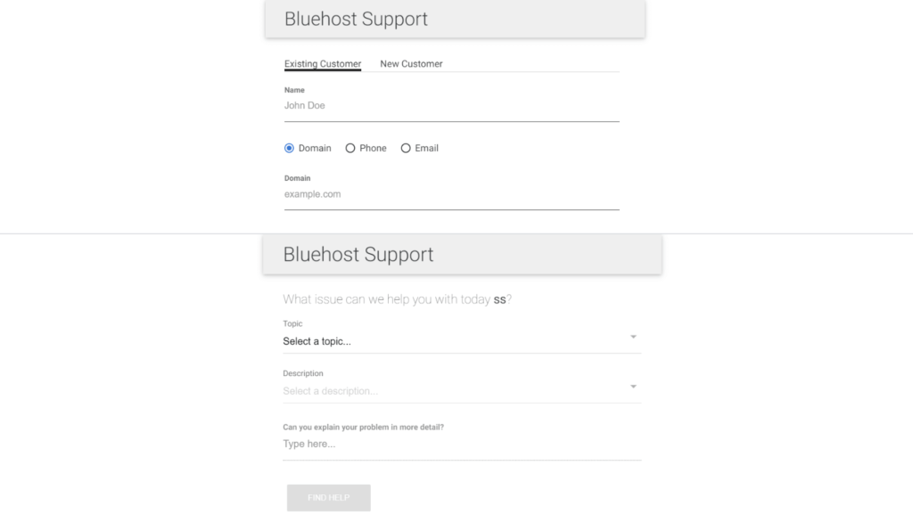 Live Chat Bluehost Hosting
