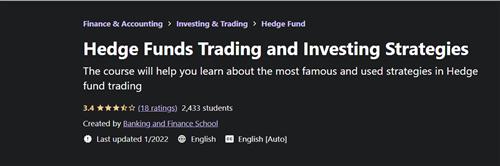 Udemy – Hedge Funds Trading and Investing Strategies