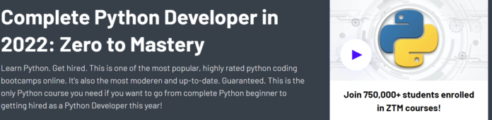 Complete Python Developer in 2022: Zero to Mastery