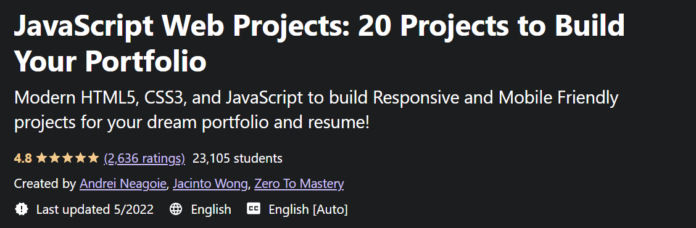 JavaScript Web Projects: 20 Projects to Build Your Portfolio