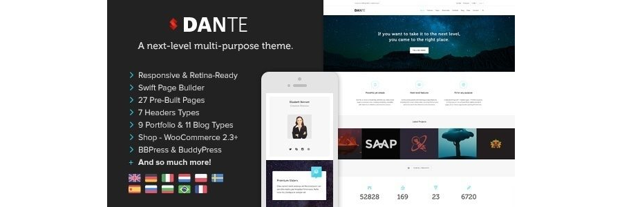 Dante - Responsive Multi-Purpose Wordpress Theme