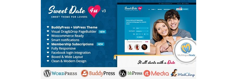 Sweet Date - More Than A Wordpress Dating Theme