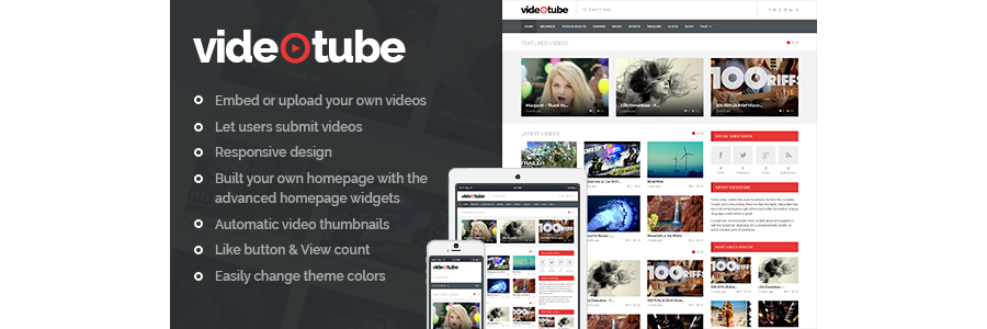 Videotube - A Responsive Video Wordpress Theme
